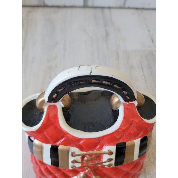 David's cookies red quilted purse ceramic cookie jar decor home - Picture 5 of 12